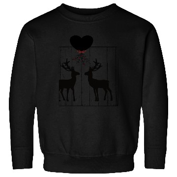 Discover Reindeer love under a mistletoe Sweatshirts