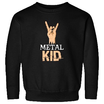 Discover Rock Hand Music Lover Guitarist Rocker Metal Kid Sweatshirts