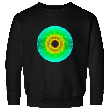 Discover Golden Mint Green Geometrical Sun Circle Pattern Sweatshirts