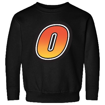 Discover Number Zero 0 Gradient Yellow Orange 3 Stroke Sweatshirts
