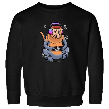 Discover Proboscis Monkey Video Game Gaming Gamer Sweatshirts
