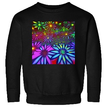 Discover Psychedelic flowers Sweatshirts