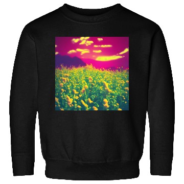 Discover Abstract Flowers on a Pink Background Sweatshirts