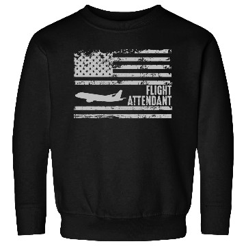 Discover American Flight Attendant Us Flag Fun Cool Sweatshirts
