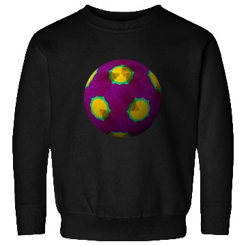 Discover Purple 3D Sphere with Green Symmetric Shape Sweatshirts