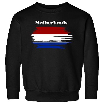 Discover Netherlands Brush Effect Flag Sweatshirts
