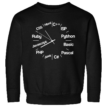 Discover Computer Programmer Clock Programming & Coding No Sweatshirts