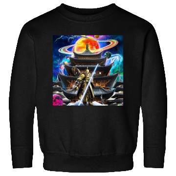 Discover Painting of a warrior fighting in an alien world. Sweatshirts