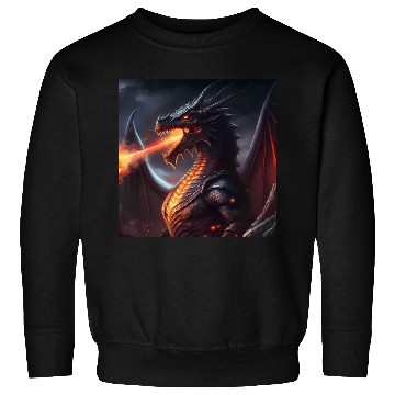 Discover Dark Fantasy fire breathing dragon version 2 Sweatshirts