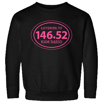 Discover Ham Radio 146.52 Simplex Oval Pink Sweatshirts