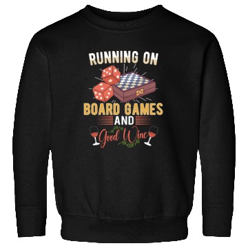 Discover Wine Board Games Chess Board Game Player Gambling Sweatshirts