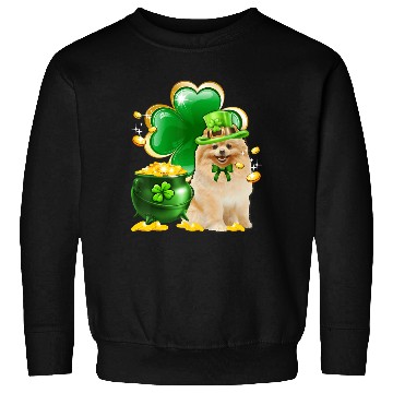 Discover Pomeranian Dog Shamrock St Patricks Day Sweatshirts