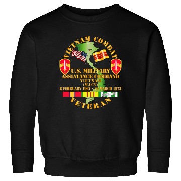 Discover Army Vietnam Combat Veteran US Military Asst Cmd V Sweatshirts