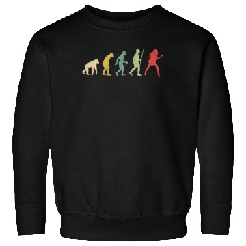 Discover Guitar Rock Girl Evolution Sweatshirts