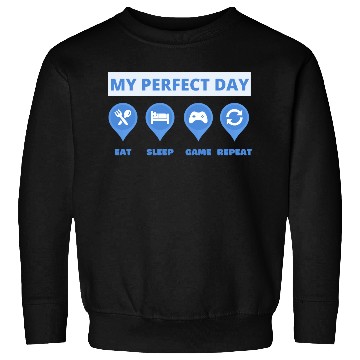 Discover Eat sleep game repeat video game funny Sweatshirts