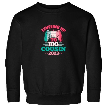 Discover Leveling Up To Big Cousin 2023 Sweatshirts