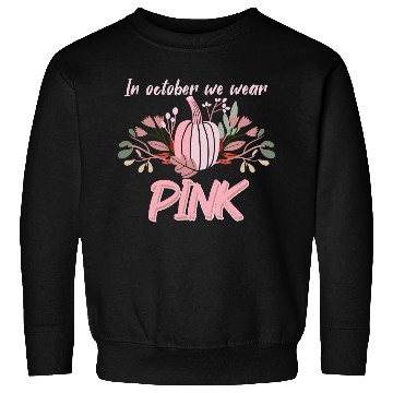 Discover In October We Wear K Breast Cancer Halloween Pumpk Sweatshirts