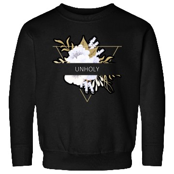 Discover Unholy Flower Floral Minimalist Typography Sweatshirts