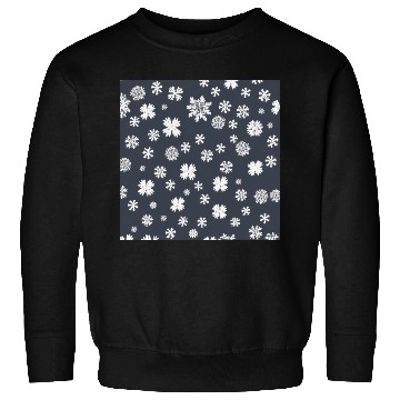 Discover Snowflake pattern on the navy background Sweatshirts