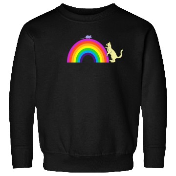 Discover Kidcore Cat And Mouse Rat Rainbow Gift Idea Kids Sweatshirts
