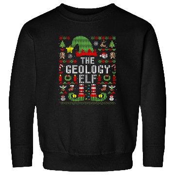Discover Funny The Geology Elf Ugly Christmas Sweatshirts