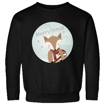 Discover cute fox for Christmas with candy cane Sweatshirts