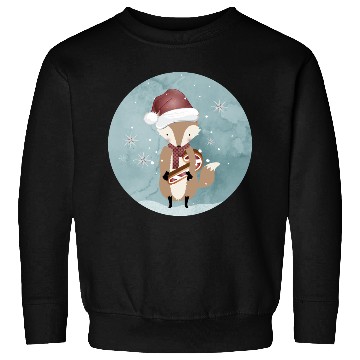 Discover cute fox for Christmas with candy cane Sweatshirts