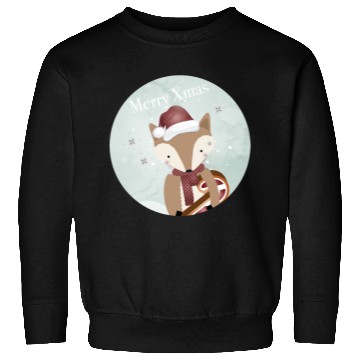 Discover cute fox for Christmas with candy cane Sweatshirts