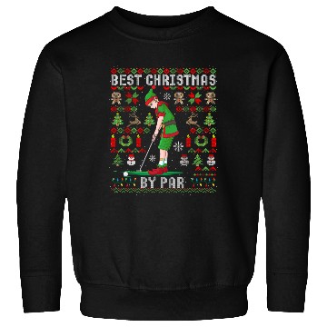 Discover Golf Elf Pun Golfer Ugly Christmas Golfing Sweatshirts