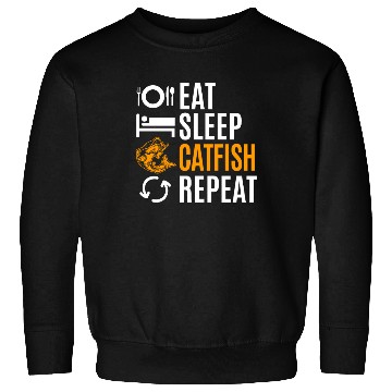 Discover Eat Sleep Catfish Repeat Sweatshirts