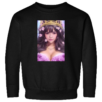 Discover Crown and Pink flowers Sweatshirts