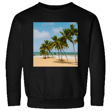 Discover Calm beach with palm trees Sweatshirts