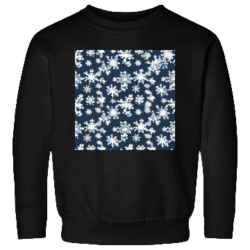 Discover Snow pattern on navy blue background Sweatshirts