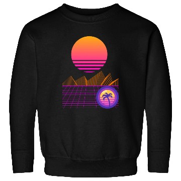 Discover Synthwave Mountain Sweatshirts