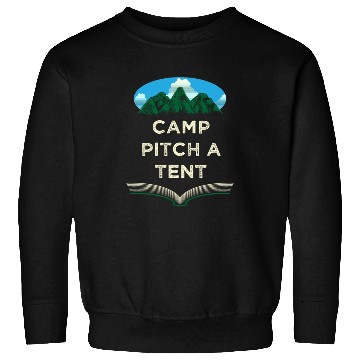 Discover Camp Pitch a Tent Summer Camping Tropical Camper W Sweatshirts