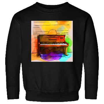 Discover A beautiful piano in front of a colorful wall Sweatshirts