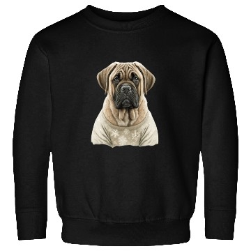 Discover Festive English Mastiff in a Christmas Sweater Sweatshirts