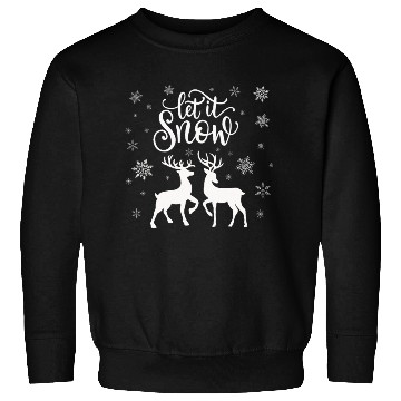 Discover Let it snow with deer Sweatshirts