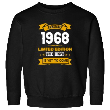 Discover January 1968 Birthday Surprise Sweatshirts