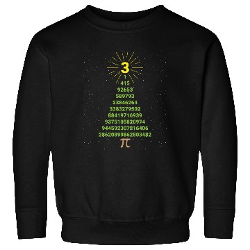 Discover Funny Pi Christmas Tree Math Teacher Sweatshirts