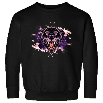 Discover Panther Panter Purple Black Splash Predator Animal Sweatshirts
