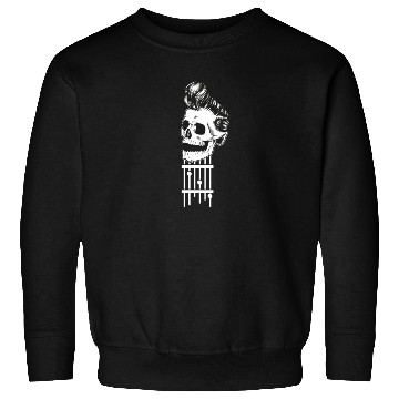 Discover Rock N Roll Skeleton Head -Sweet Rock On Guitar Sweatshirts