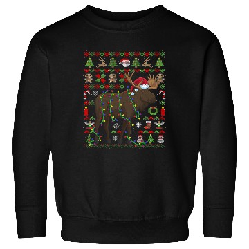 Discover Ugly Christmas Moose Sweden Sweatshirts