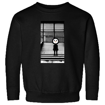 Discover Kawaii Happy Snowman in Sweatshirts Standing on Steps