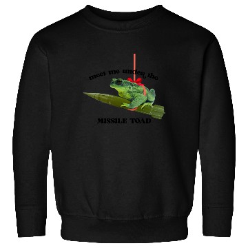 Discover Meet me under the missile toad – mistletoe pun Sweatshirts