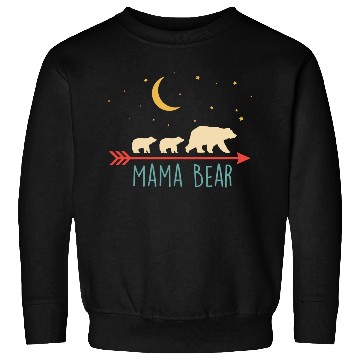 Discover Retro Mama Bear With 2 Cubs Sweatshirts