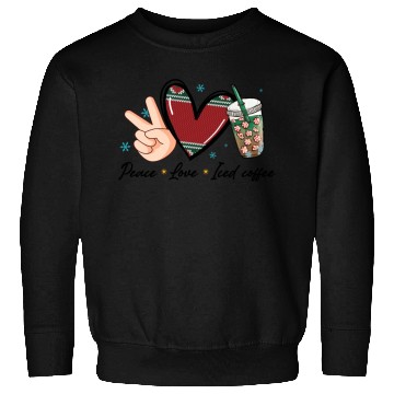 Discover peace love iced coffee Sweatshirts