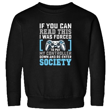 Discover Put Controller Down Re-Enter Society Funny Gamer Sweatshirts