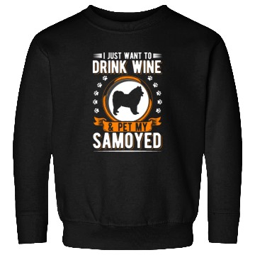 Discover Samoyed And Wine Sled Dog Sweatshirts