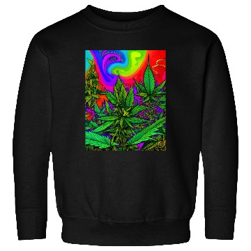 Discover Psychedelic cannabis land Sweatshirts